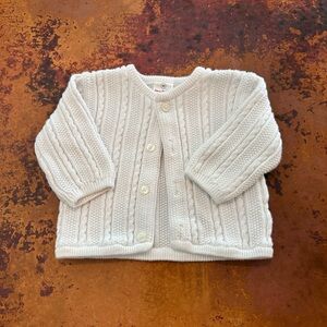 Hanna Andersson White 100% Organic Cotton Cardigan